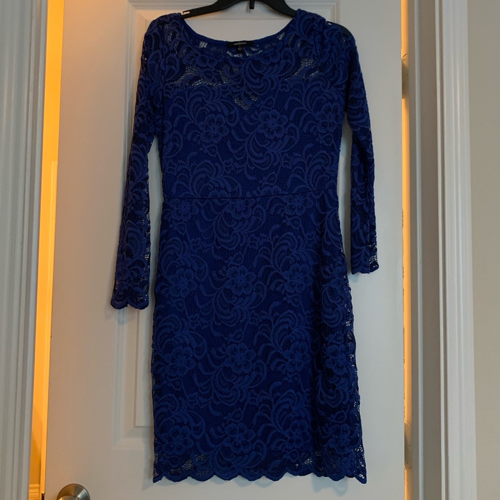 Lacey blue dress